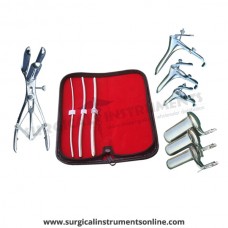 Hegar uterine dilator 3 pieces set,3-4, 5-6, 7-8, mathieu speculum, grave 3pcs, collin 3pcs